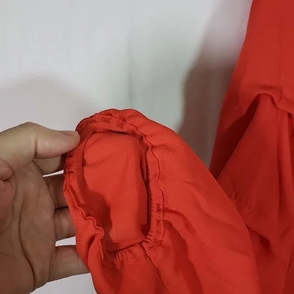 JM Collection Womens Necklace Pullover Blouse (AG) - Picture 3 of 8